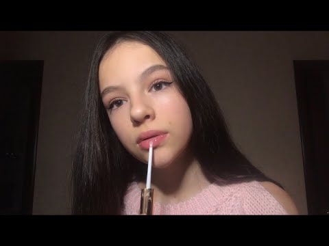 asmr | 👄 applying 100 layers of LIPGLOSS | асмр 100 слоев блеска 🤤 | звуки рта | mouth sounds