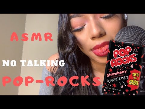 ASMR- POP-ROCKS EATING SOUNDS ,  (crunchy & fizzy sounds)