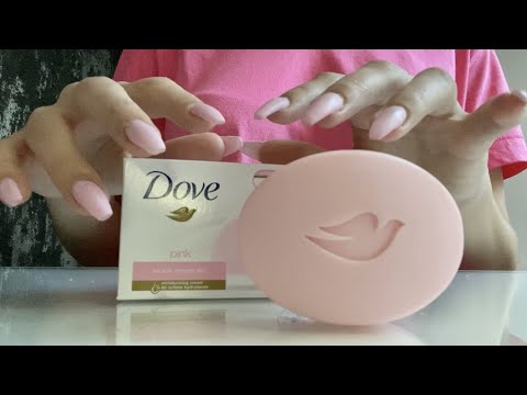ASMR | SCRATCHING and TAPPING ON PINK SOAP - NO TALKING🌸
