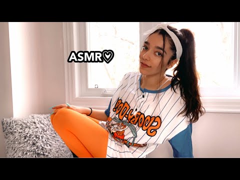 ASMR | PLAYING WITH ORANGE STOCKINGS WITH VERY LONG NAILS *best tingles ever* RELAXATION🧡