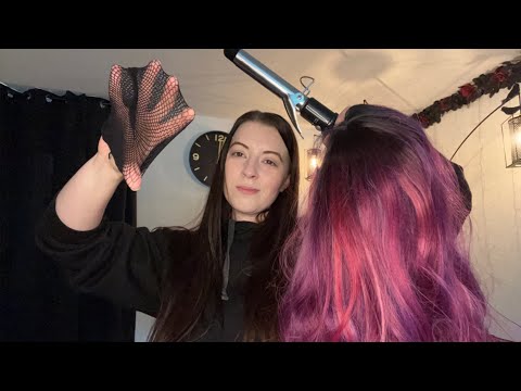 ASMR Doing Your Hair for Halloween (real hair sounds) Pt 3/4