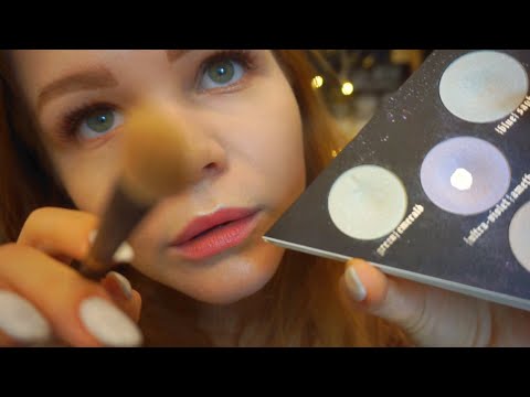 Asmr | UpClose MakeUp for Valentines Day ❤️ Mouth Sounds , Semi Inaudible | UpClose