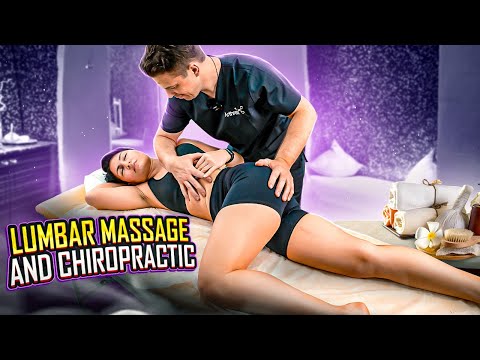 CHIROPRACTIC | LEG AND BACK ASMR MASSAGE FOR SLIM LADY