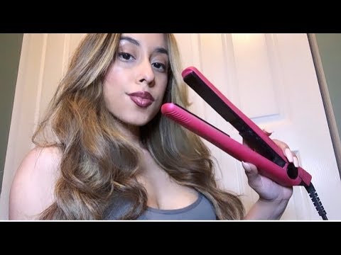 HOW I GET MY WAVY/CURLY HAIR | ASMR | Gum Chewing
