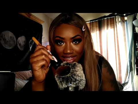 ASMR| Mic Brushing With Soft & Inaudible Whispers + Positive Affirmations #asmr #tingles