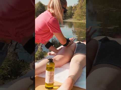 Escape to Bliss: ASMR Relaxation and Thigh Massage by Riverbank for Lisa #asmrrelaxing
