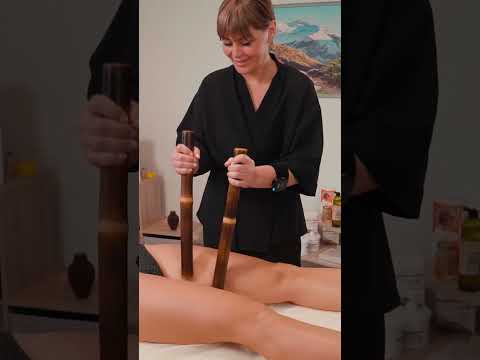 Hilarious bamboo massage with redhead Alena