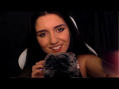 ASMR Scratching Fluffy Mic, Mouth Sounds and Movements to Help you Sleep 💕