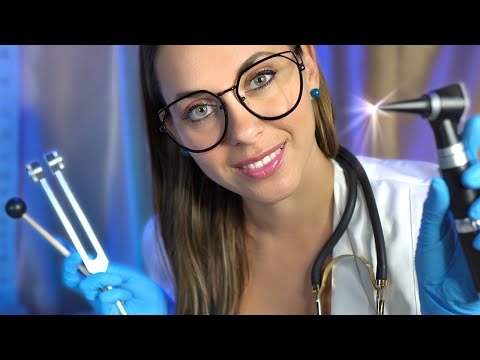 ASMR Full Body Medical Exam Roleplay, Ear Exam, Legs, Arms, Face, Eyes, Personal Attention, SLEEP
