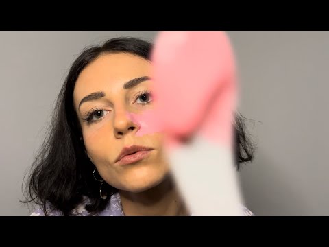 ASMR Spa Treatment | dermaplaning, face mask, eyebrow mapping