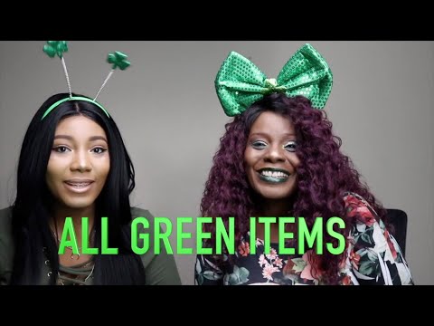 ASMR Nail Tapping All GREEN Items For Sleep