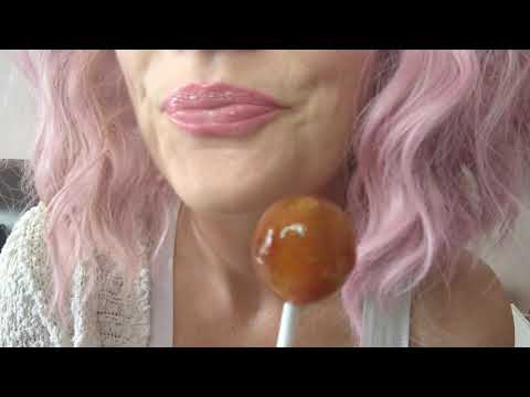 ASMR- Licking big COCA COLA Lollipop whispering, tingle