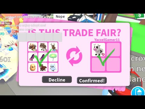 I'm on a ROBLOX mission in Adopt Me trading for a Neon Cow! | Trading with Lavender 🐮🐮🐮