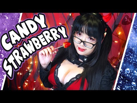 ASMR Candy Strawberries 🍓😈 Devilishly Crisp Mouth Sounds