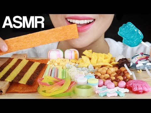ASMR Korean Old Time Snacks Candy Eating Sounds Mukbang No Talking