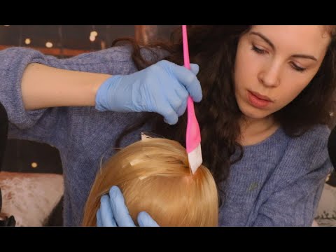 ASMR Scalp Treatment For Greasy Scalp On Doll head