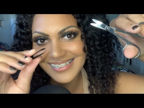 ASMR Styling Your Brows And Applying Lashes