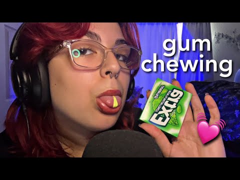 ASMR | gum chewing with mouth sounds (minimal talking)