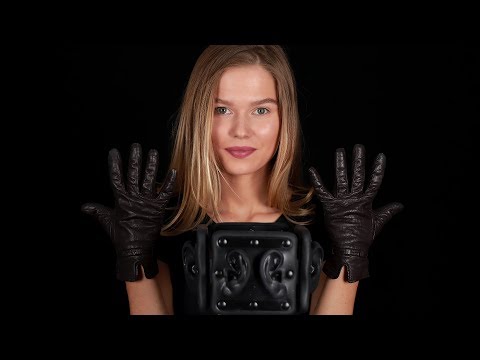 [ASMR] Leather Glove Hand Sounds (Finger Fluttering, Squeezing, Rubbing)