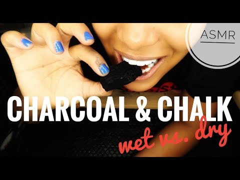 ASMR CHARCOAL CHALK MOUNTAIN | Wet Chalk vs. Dry Chalk | CRUNCHY | No Talking