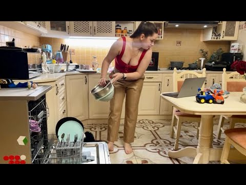 ASMR Night Cleaning - Clean With Me 2024 - Kitchen Cleaning - Laundry Folding