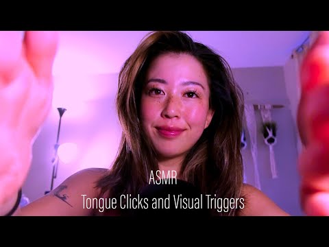 ASMR || Tongue Clicks and Visual Triggers (fast and slow paced)