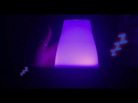 ASMR playing with essential oil diffuser / light visuals to help you sleep + whispered mouth sounds