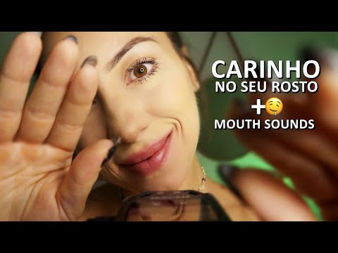 ASMR para DORMIR: CARINHO NO SEU ROSTO E MOUTH SOUNDS