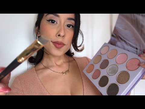 ASMR Tongue Clicking & Doing Your Makeup (Personal Attention)