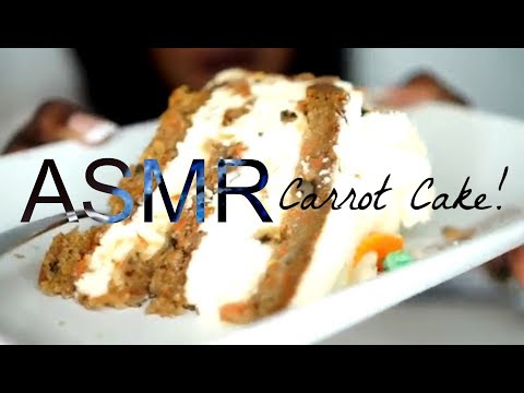 🌱ASMR  eating dessert: Carrot Cake with Whipped Cream (WHISPERING) デザート