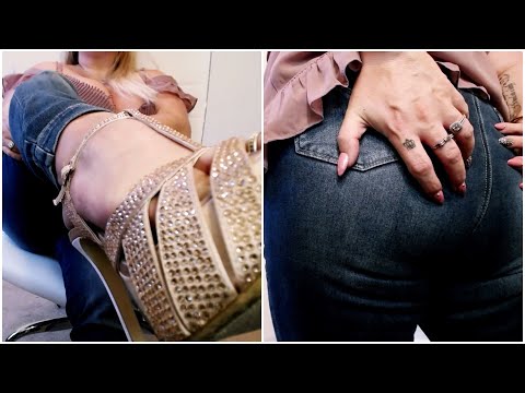 ASMR | SATISFYING Jeans and High Heels Scratching | Fabric Sounds | Scratching on Heels