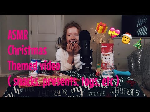 ASMR~ Christmas Video | Reading A Christmas Book | Snacks, Presents, Toys, Slime, Fake Snow, ETC