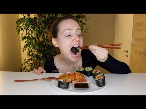 ASMR Whisper Eating Sounds | Potato Carrot Gratin & Sprout Sushi