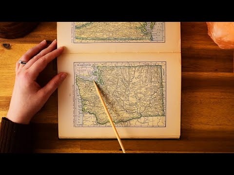 ASMR Exploring Historical 1925 Washington State Map