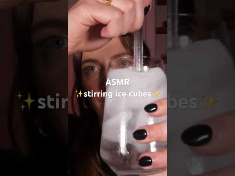 ASMR stirring ice cubes in fizzy water 🤤 #asmr #asmrice #asmrwatersounds #sleepysounds
