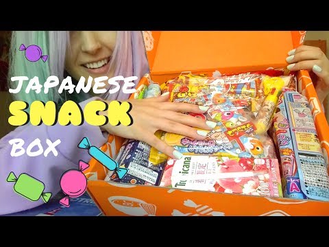 ASMR - JAPANESE SNACK BOX ~ TokyoTreat Unboxing, Crinkles, Tapping & Eating Snacks! ~