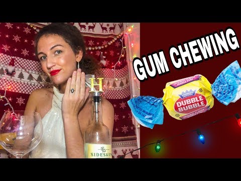 ASMR ~ GUM CHEWING & DOING MY NAILS 💅❄️🎄 🍷