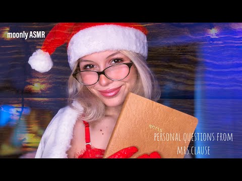 ASMR-mrs.clause asks you personal questions❓*roleplay*(soft spoken,writing,tapping…)