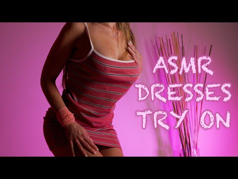 ASMR TryOn Haul Dresses with soft whispering