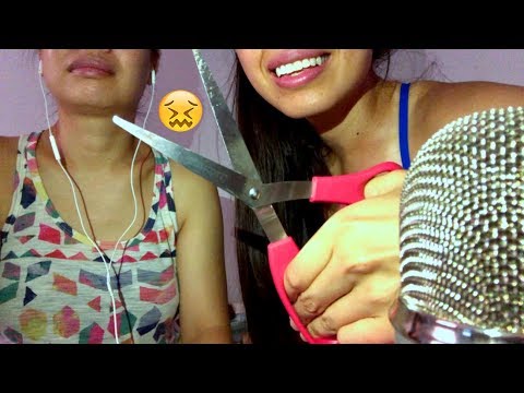 ASMR CHALLENGE!! Trying to Give My Cousin Tiingles/ Guess the Sound *Hilarious* 😂😂😂