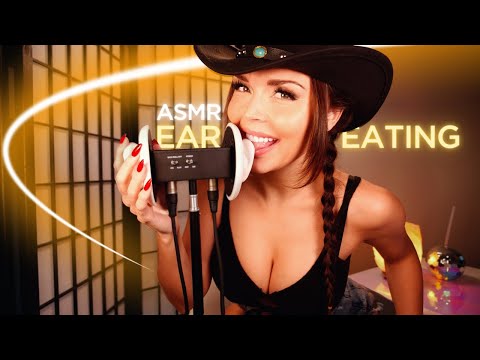 ASMR | EAR EATING👅(tingly licks & tongue tricks) WITH GENTLE KISSES 💋 | COW GIRL STYLE