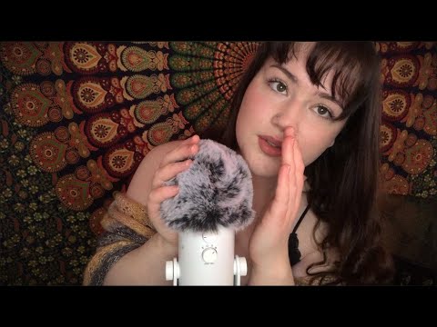 ASMR | SLOOOW Whispers and Fluffy Mic Scratching