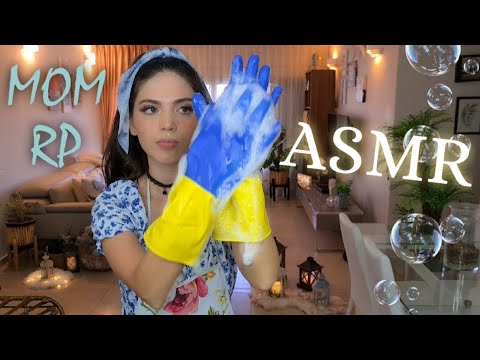 ASMR | MOMMY ROLEPLAY & RUBBER GLOVES SOUNDS with SOAPY Water | SOFT Spoken ❤️