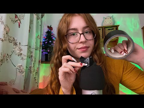 ASMR - Tape on the Mic & Mic Scratching | Long Nails