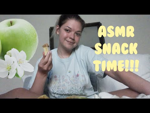 ASMR Snack time 🍏 + watching Brooklyn 99 (apples/peanut butter, toffee)