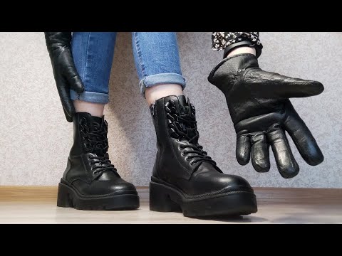 ASMR Leather Gloves, Leather Boots / Tingles & Triggers