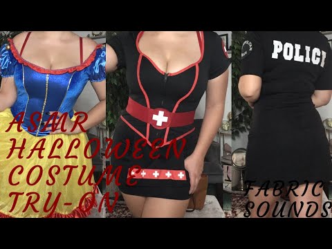 [ASMR] Halloween Costume Try-On 🎃 (Fabric Sounds)