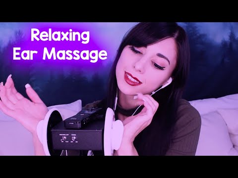 ASMR Dark and Relaxing Ear Massage with Lotion (NO TALKING) For Background Noise, Sleep, Study