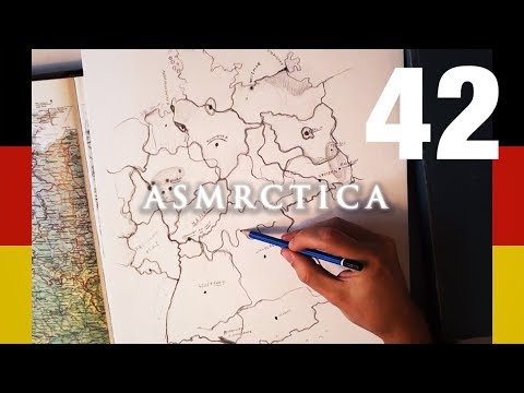 ASMR 1+ Hour Drawing Map of Germany Soft Spoken
