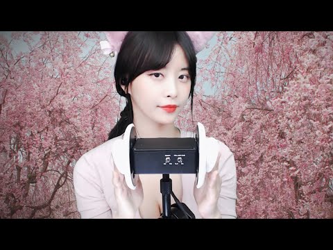 [No talking ASMR] Cherry blossom oil massage(22min) 'The beginning of spring' 3DIO l MIMO
